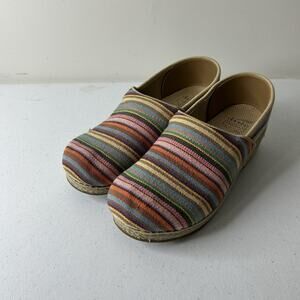 Dansko Clogs 41/10.5-11 Vegan Rainbow Woven Jute Midsole Professional Comfort